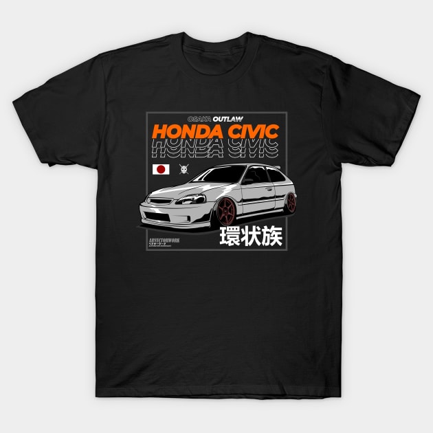 honda civic hatchback T-Shirt by rclndsgn